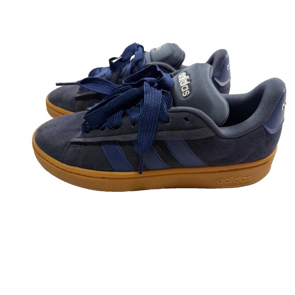 Adidas Grand Court Alpha 00s Suede Sneakers Men's 11 Navy Blue / Gum Sole